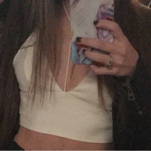 White crop top